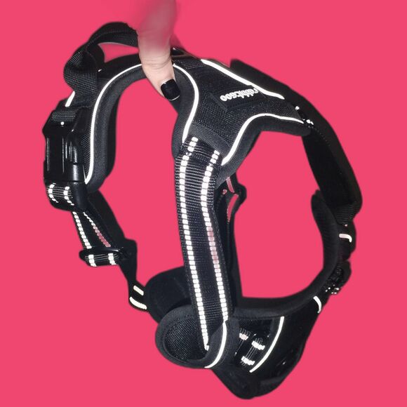 🟣New Rabbitgoo No Pull Large Dog Harness in Black - Picture 2 of 3